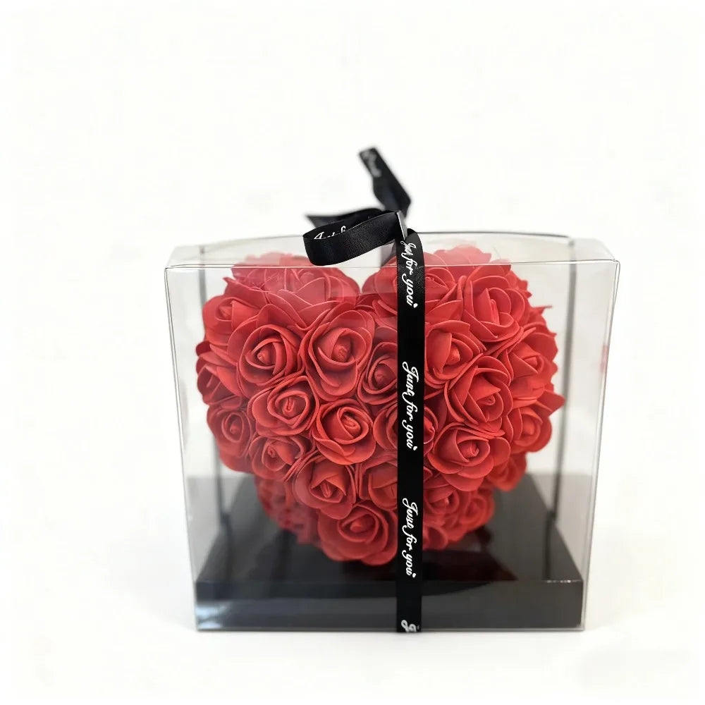 Rosenherz (15 cm) in Geschenkbox – romantische Überraschung zum Valentinstag