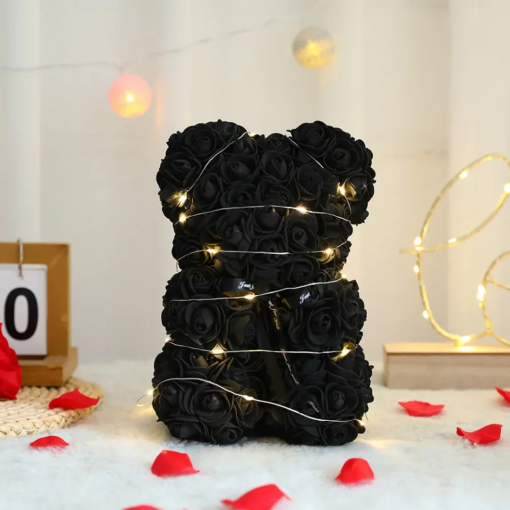 Rosenbär (25 cm) im Geschenkkarton – das süßeste „Ich hab dich lieb“