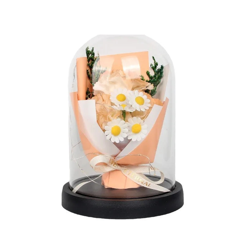 Ewige Rose mit Sternenhimmel-Kuppel – romantische Deko zum Verschenken