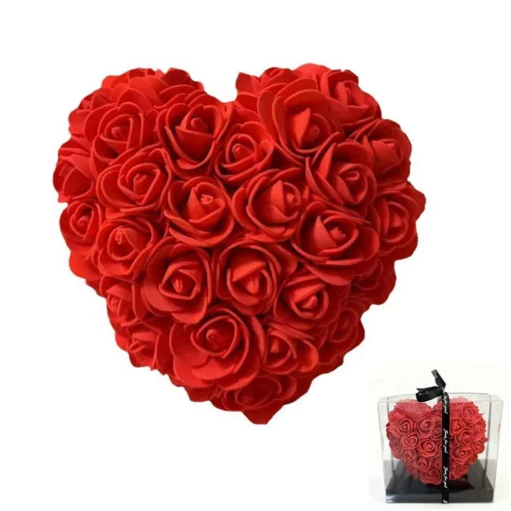 Rosenherz (15 cm) in Geschenkbox – romantische Überraschung zum Valentinstag