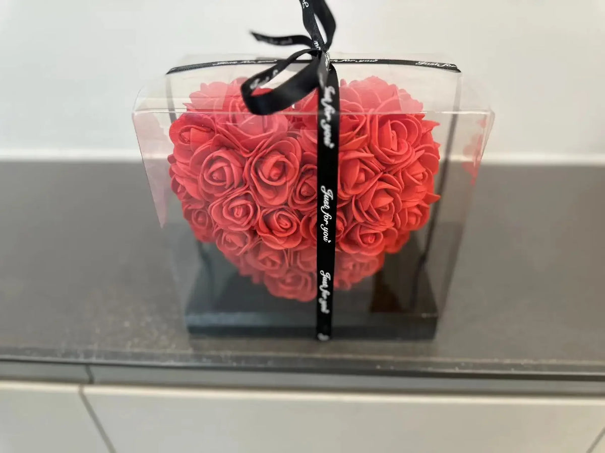 Rosenherz (15 cm) in Geschenkbox – romantische Überraschung zum Valentinstag