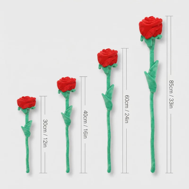 XXL Samtrosen-Set – 1, 3 oder 5 Rosen (30–85 cm) | Valentinsgruß mit Wow-Effekt