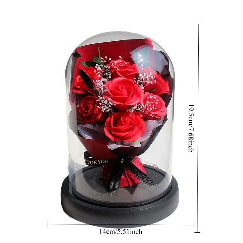 Ewige Rose mit Sternenhimmel-Kuppel – romantische Deko zum Verschenken