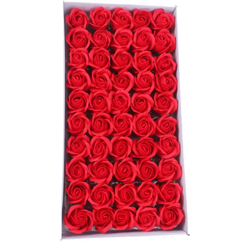 50 Seifenrosen (5 cm) – duftige Deko zum Basteln, Streuen & Verschenken