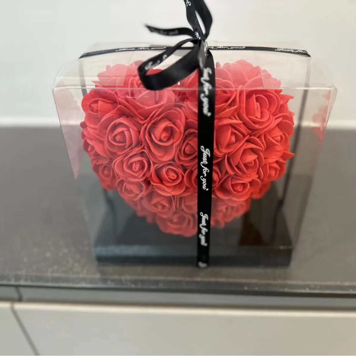 Rosenherz (15 cm) in Geschenkbox – romantische Überraschung zum Valentinstag