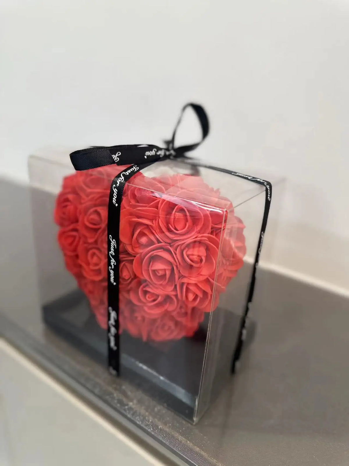 Rosenherz (15 cm) in Geschenkbox – romantische Überraschung zum Valentinstag