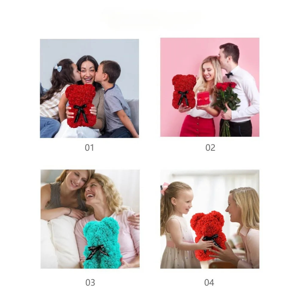 Rosenbär (25 cm) im Geschenkkarton – das süßeste „Ich hab dich lieb“