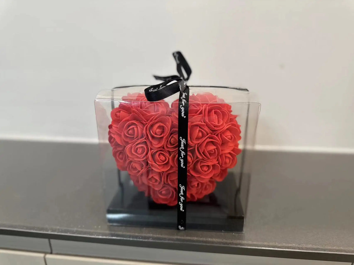 Rosenherz (15 cm) in Geschenkbox – romantische Überraschung zum Valentinstag