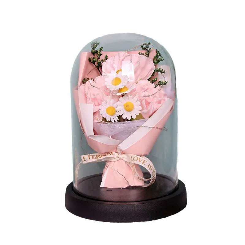 Ewige Rose mit Sternenhimmel-Kuppel – romantische Deko zum Verschenken