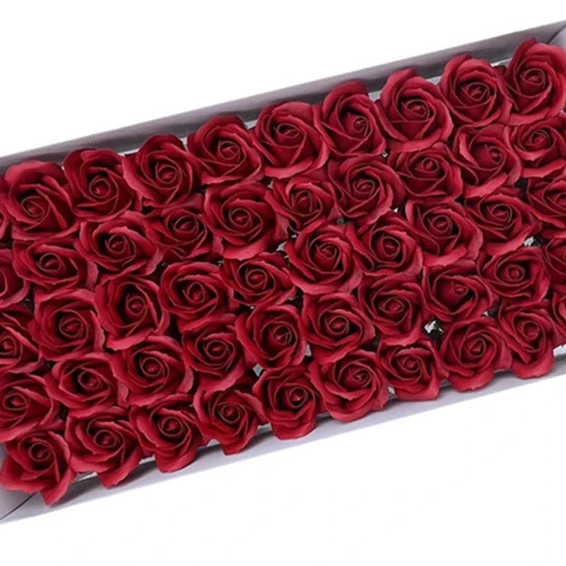 50 Seifenrosen (5 cm) – duftige Deko zum Basteln, Streuen & Verschenken