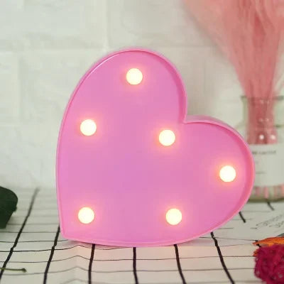 Herz & „Liebe“ LED-Lampe – romantisches Nachtlicht in Rot, Rosa oder Weiß