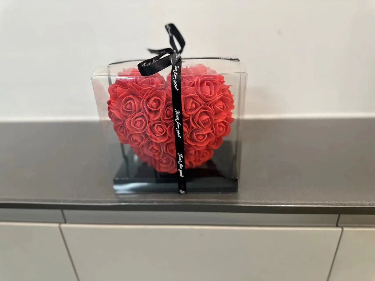 Rosenherz (15 cm) in Geschenkbox – romantische Überraschung zum Valentinstag