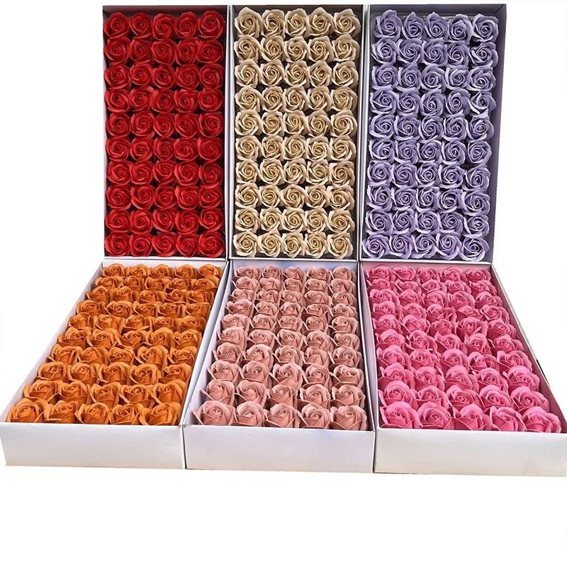 50 Seifenrosen (5 cm) – duftige Deko zum Basteln, Streuen & Verschenken