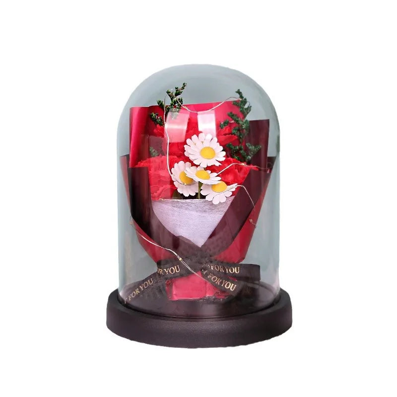 Ewige Rose mit Sternenhimmel-Kuppel – romantische Deko zum Verschenken