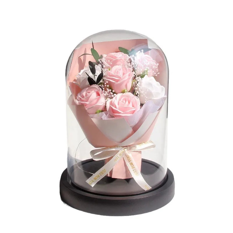 Ewige Rose mit Sternenhimmel-Kuppel – romantische Deko zum Verschenken