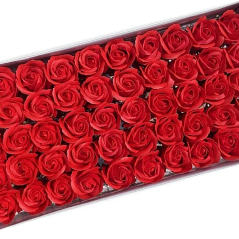50 Seifenrosen (5 cm) – duftige Deko zum Basteln, Streuen & Verschenken