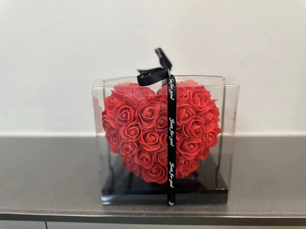 Rosenherz (15 cm) in Geschenkbox – romantische Überraschung zum Valentinstag