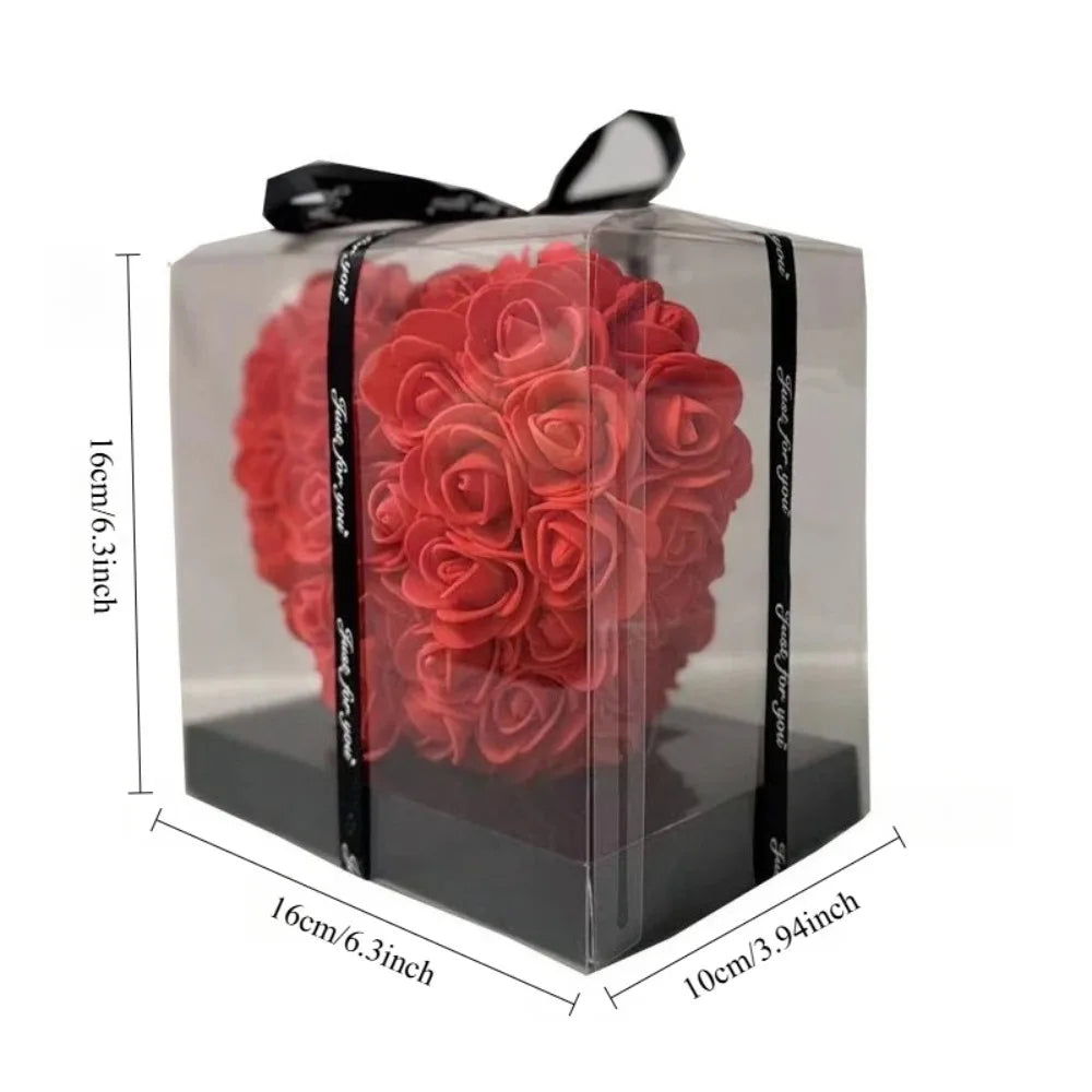 Rosenherz (15 cm) in Geschenkbox – romantische Überraschung zum Valentinstag