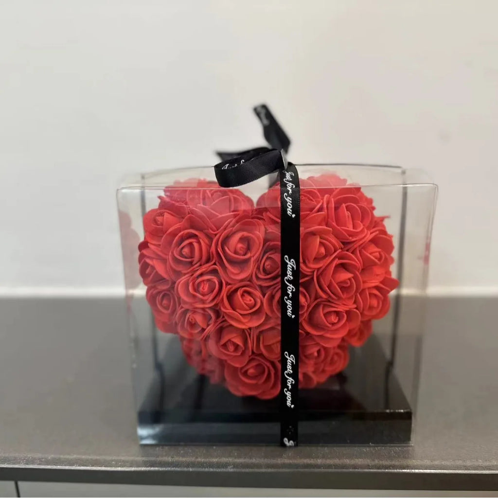 Rosenherz (15 cm) in Geschenkbox – romantische Überraschung zum Valentinstag