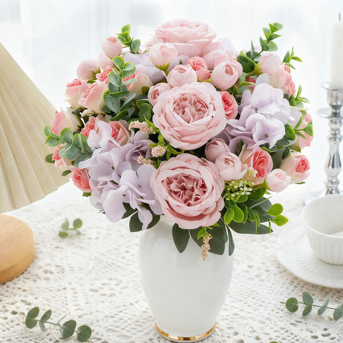 Pfingstrosen-Kranz aus Seide – elegante Deko mit romantischem Flair