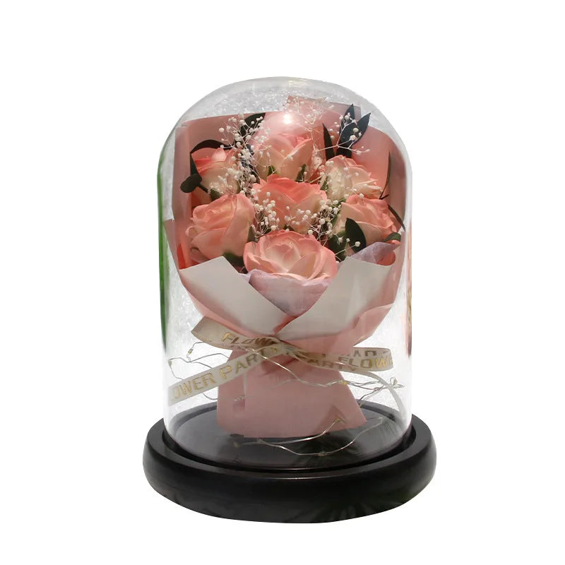 Ewige Rose mit Sternenhimmel-Kuppel – romantische Deko zum Verschenken